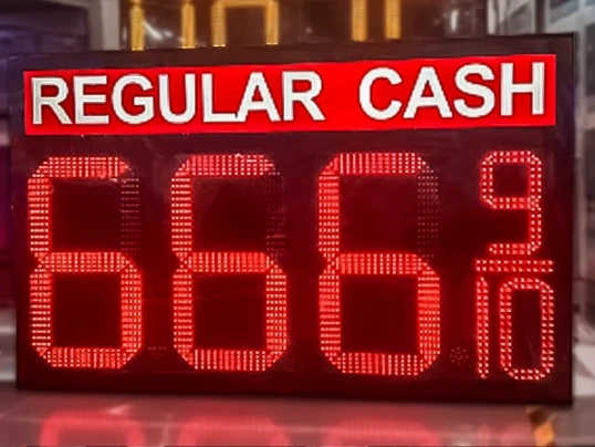 Gas price LED sign