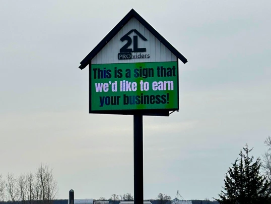 2L Providers outdoor LED sign