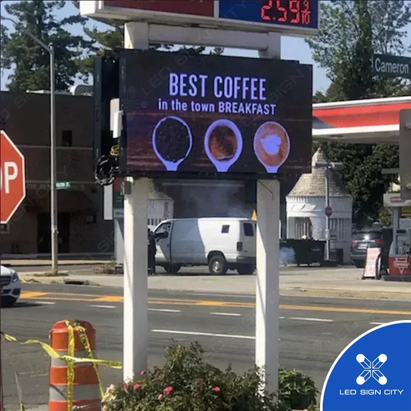 Contractor roadside LED sign