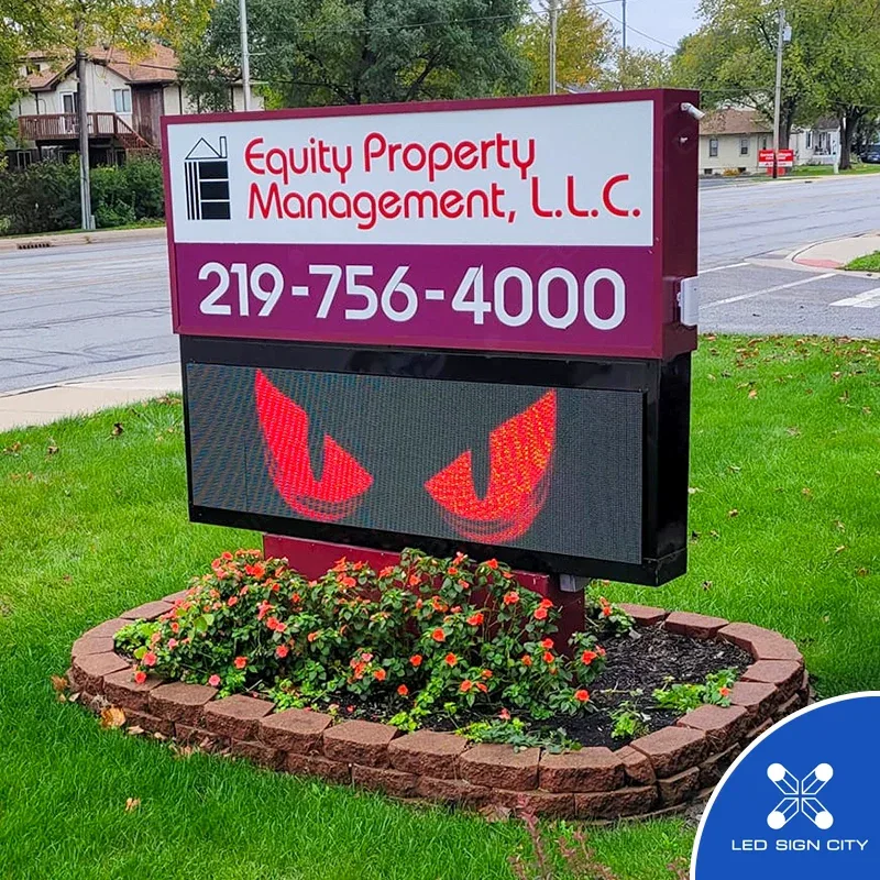 Property management LED monument